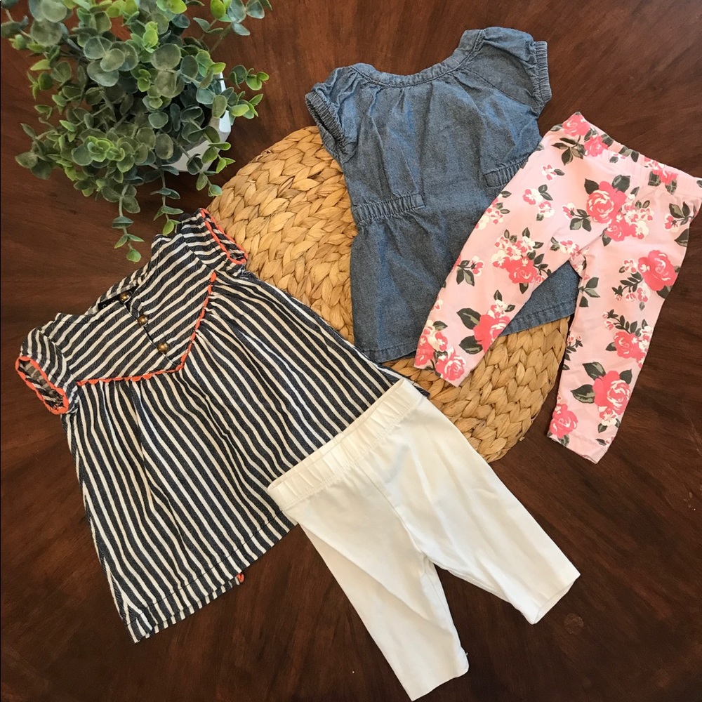 Girls blouse and leggings sets